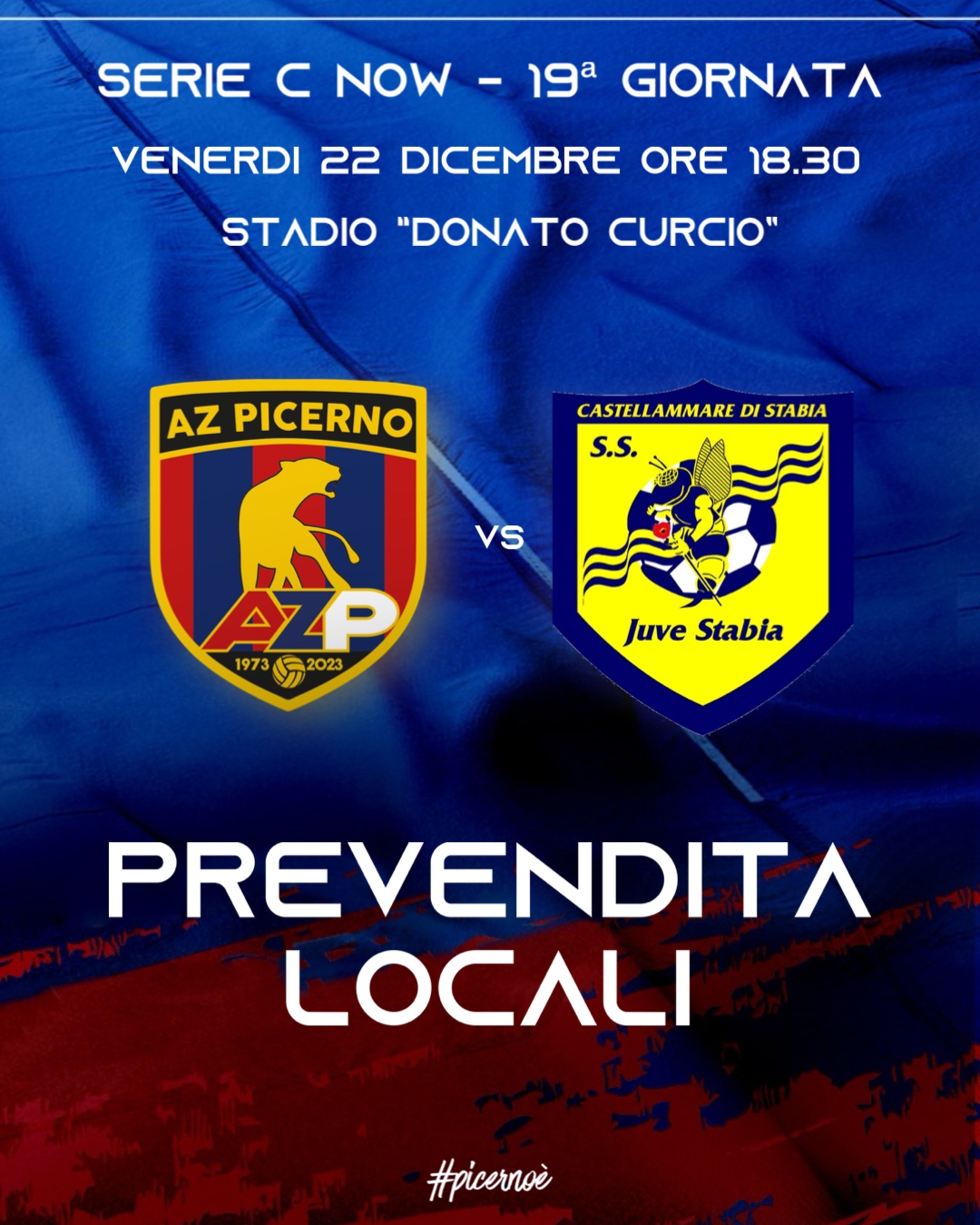 Scopri di più sull'articolo PREVENDITA TAGLIANDI LOCALI AZP – JUVE STABIA