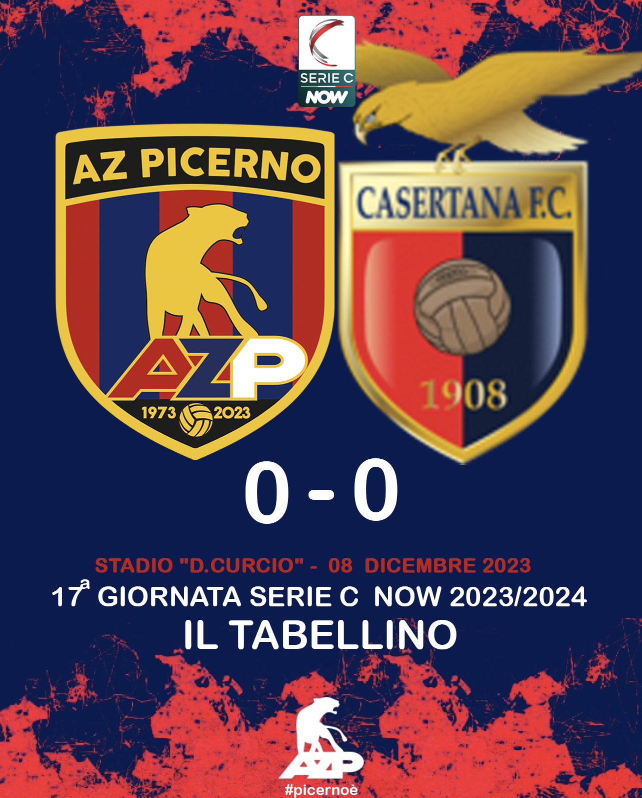 Scopri di più sull'articolo AZ PICERNO – CASERTANA 0-0: IL TABELLINO
