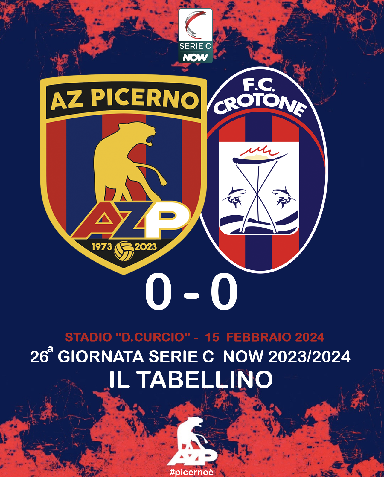Scopri di più sull'articolo AZ PICERNO – CROTONE  0-0 | IL TABELLINO