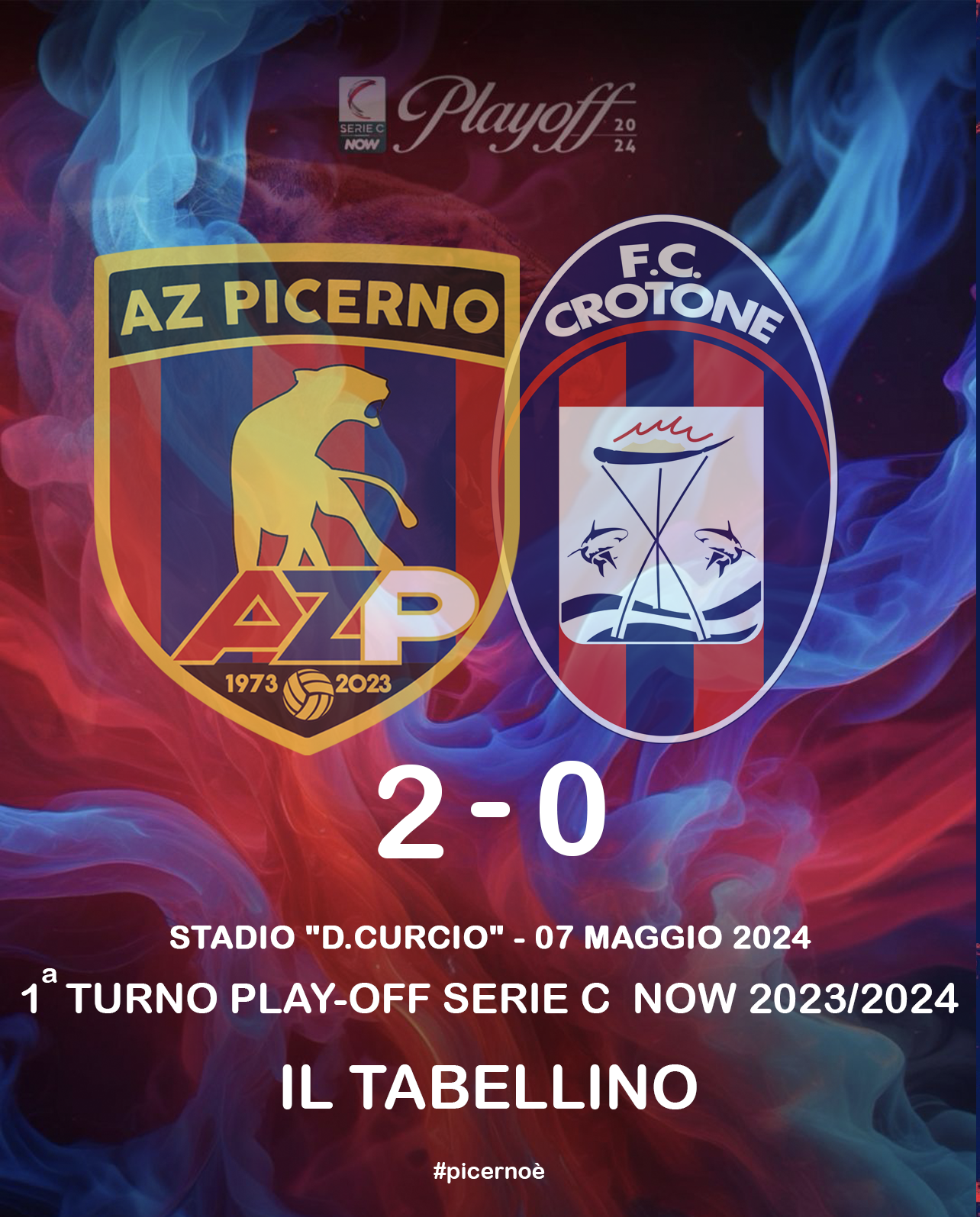 Scopri di più sull'articolo AZ PICERNO – CROTONE: 2-0 | IL TABELLINO