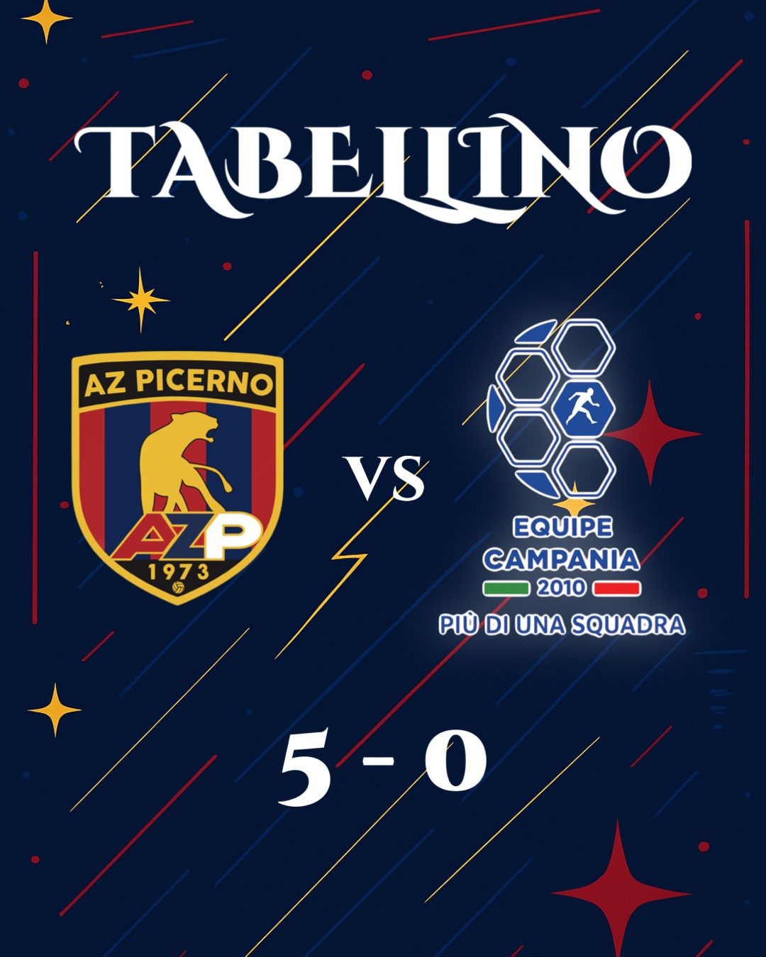 Scopri di più sull'articolo AZP VS EQUIPE CAMPANIA 5-0
