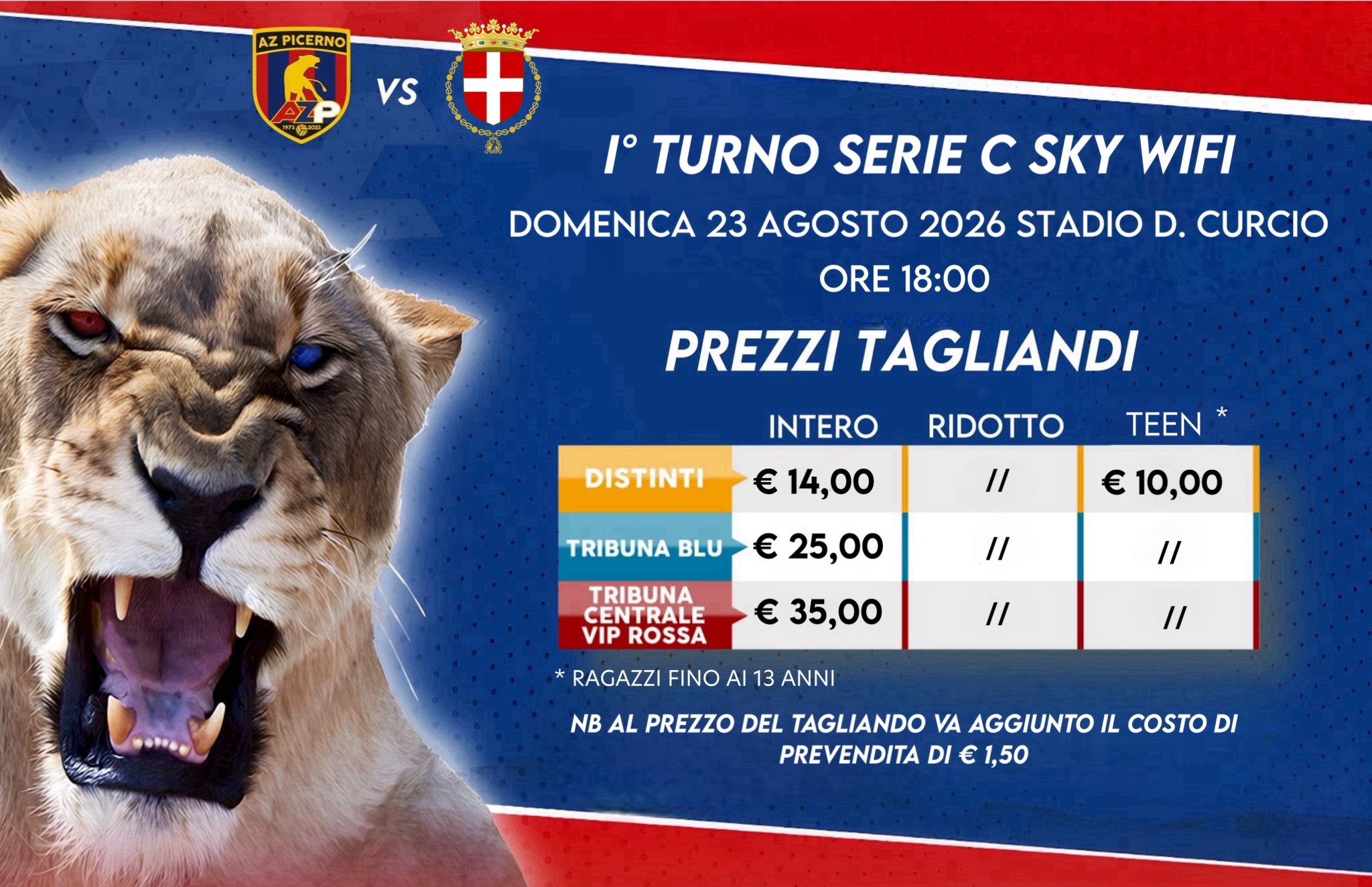 PREVENDITA TAGLIANDI LOCALI AZP-SAVOIA
